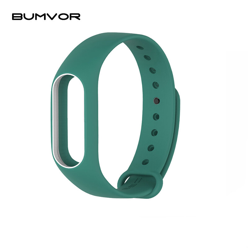 Colorful Women Men Fitness Waterproof Cover Silicone strap two-color Wrist Band Strap for Xiaomi Mi Band 2  Smart Bracelet