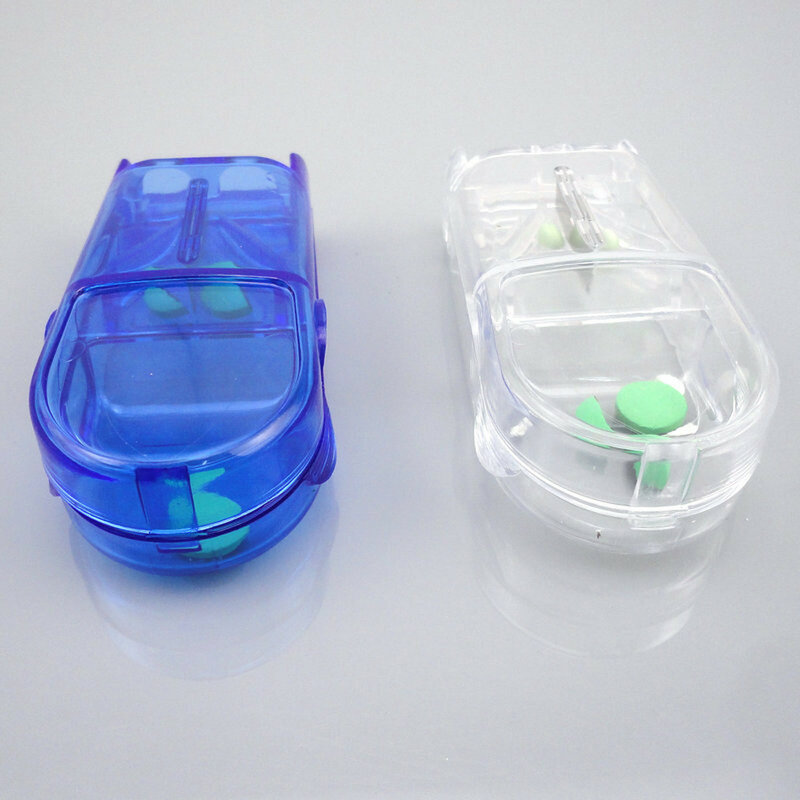 Portapillole medicina Dose Tablet Cutter Splitter scatola di immagazzinaggio del compartimento