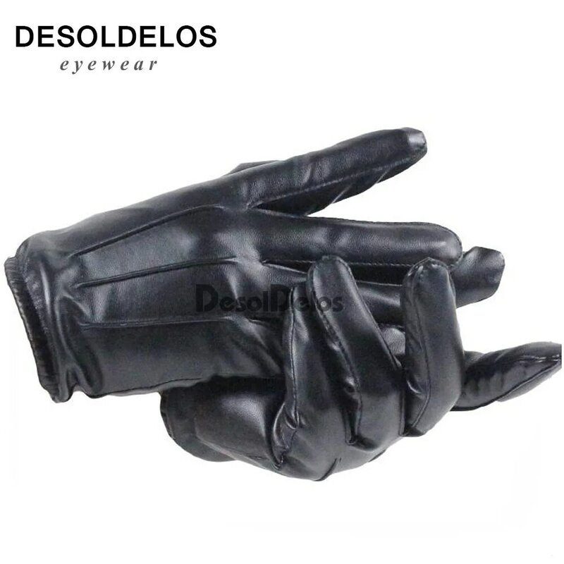 Desoldelos女性指なし手袋通気性ソフトレザー手袋のためのダンスパーティーショー女性黒ハーフフィンガーミトンR006