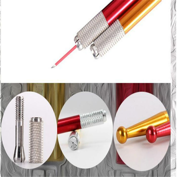30 Pcs Handmatige Tattoo Pen Permanente Make-Up Machine Microblading Pen Voor Lip Wenkbrauw Tattoo Tebori Pen Met 5 Pcs Naald