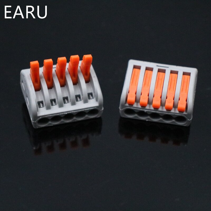 5Pcs/lot 222-415 PCT-215 PCT215 Universal compact wire wiring 5 Pin connector conductor terminal block lever 0.08-2.5mm2