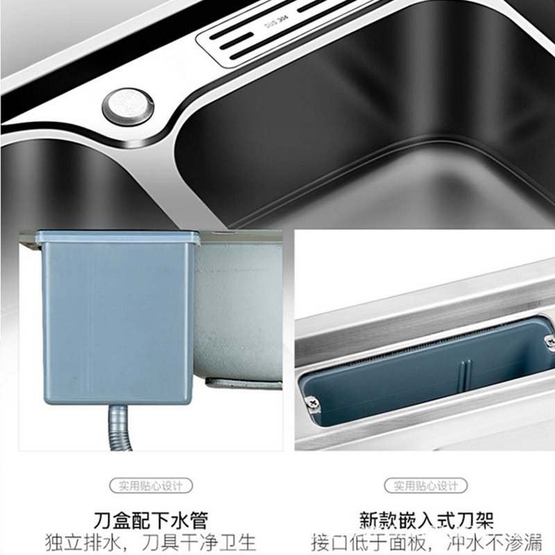 Double Bowl Thickness Sinks Stainless Steel Kitchen Sink Kitchen Above Counter or Udermount Sinks Vegetable Washing Basin