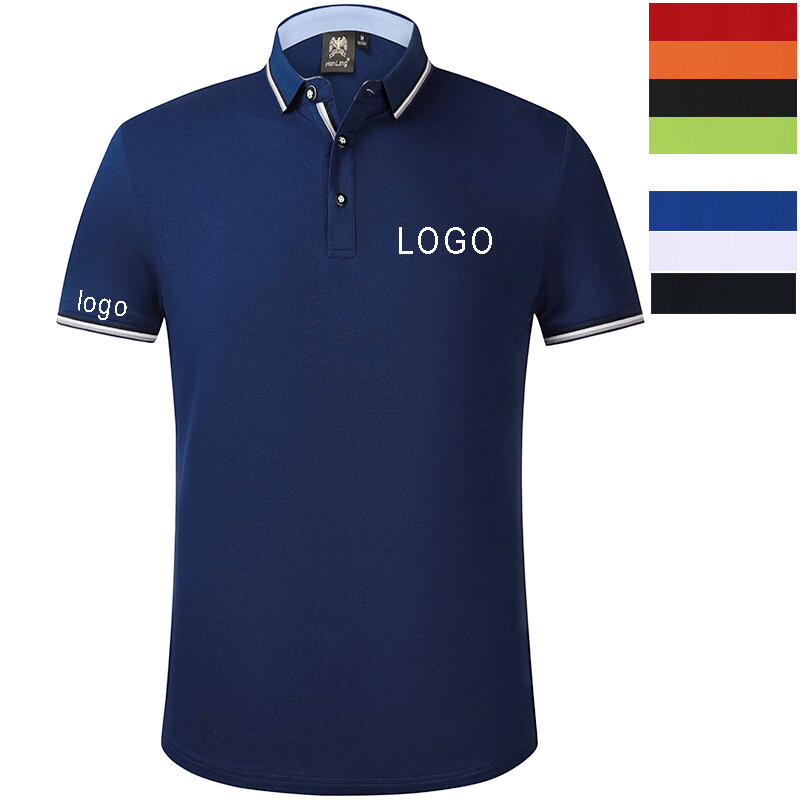 Camisa polo bordada personalizada, camisa polo bordada de negócios, camisa polo bordado uniforme de vestuário de trabalho personalizado