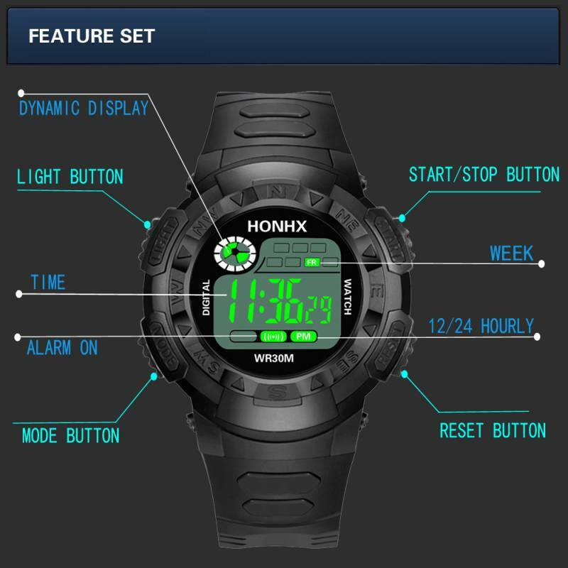 Fashion Digital Sport Smart Horloge Waterbestendig Outdoor Wearable Apparaten