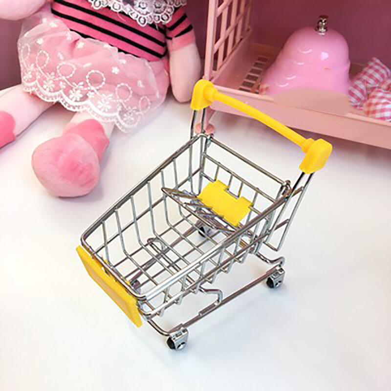 Creativo Mini niños carretilla simulación pequeño supermercado carrito de compras de carrito juguetes para juego de imitación cochecitos niños regalo