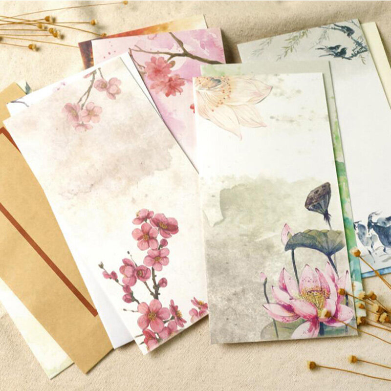 Darmowa wysyłka 20 sztuk/partia chiński styl papieru koperty na zaproszenia zaproszenie na ślub koperta zestaw koperty koperty prezent