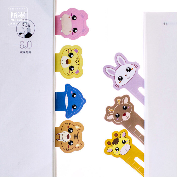30 unidades/pacote kawaii desenhos animados animais forma bookmark papel bookmark presente promocional papelaria filme bookmark escola su