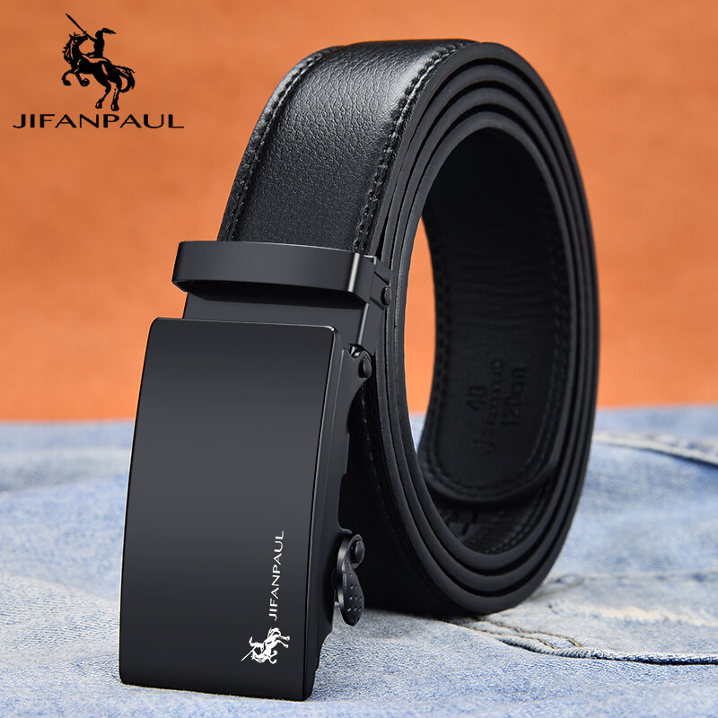 JIFANPAUL الرجال حزام جلد العلامة التجارية حزام مظهر عصري تصنيع الجلود ، توريد المصنع مباشرة ، مصمم تصميم جديد