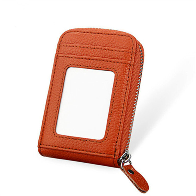 ZOVYVOL – portefeuille en cuir véritable unisexe, avec fermeture éclair, porte-cartes de crédit, porte-cartes d'identité et de crédit, disponible en 11 couleurs, nouveauté 2021
