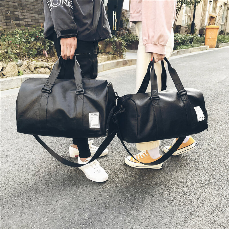 Donna uomo borsa da viaggio Unisex borsa da spiaggia borsa a tracolla borsa a tracolla PU grande capacità moda coppia borsone pacchetto vendita calda