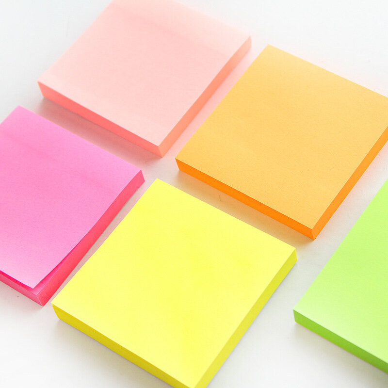 Mini papel adhesivo portátil para notas fluorescentes, suministros de oficina, material de papelería, 100 hojas, FM971