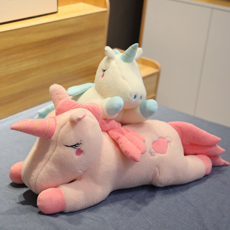 Muñeca de unicornio de juguete de felpa para niña, gran Sujeción con almohada larga para dormir, regalo para niña, muñeca Linda