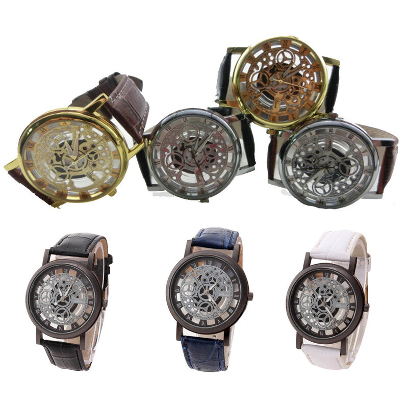 Relógios masculinos luxuosos de aço inoxidável, relógio casual dourado de quartzo analógico com data para homens s7