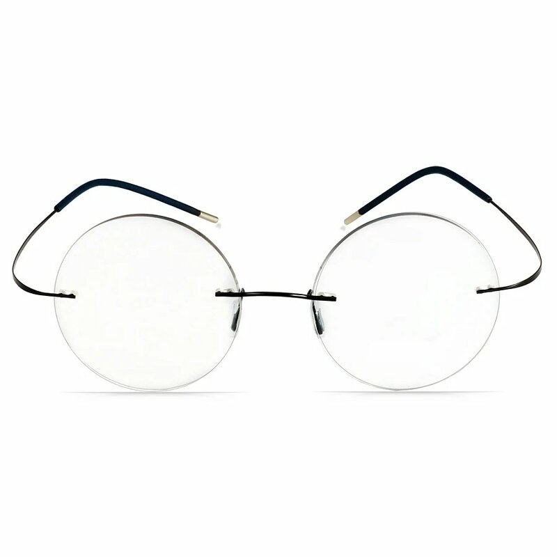 Photochromism Reading Glasses Men Titanium Frameless glasses Frame Women Ultralight Round Korean Glasses 1.0 1.5 2.0 2.5 3.0