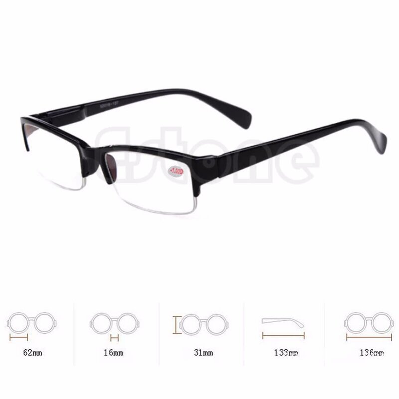 نظارات سوداء شبه بدون إطار ، نظارات جديدة لقصر النظر ، 1 -1.5 -2 -2.5 -3 -3.5 -4