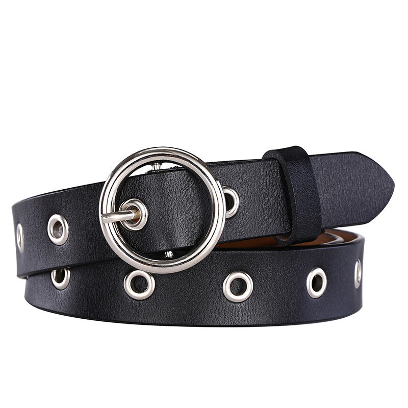 Cinturón de cuero auténtico Retro para mujer, cinturón de marca, informal, para Vaqueros