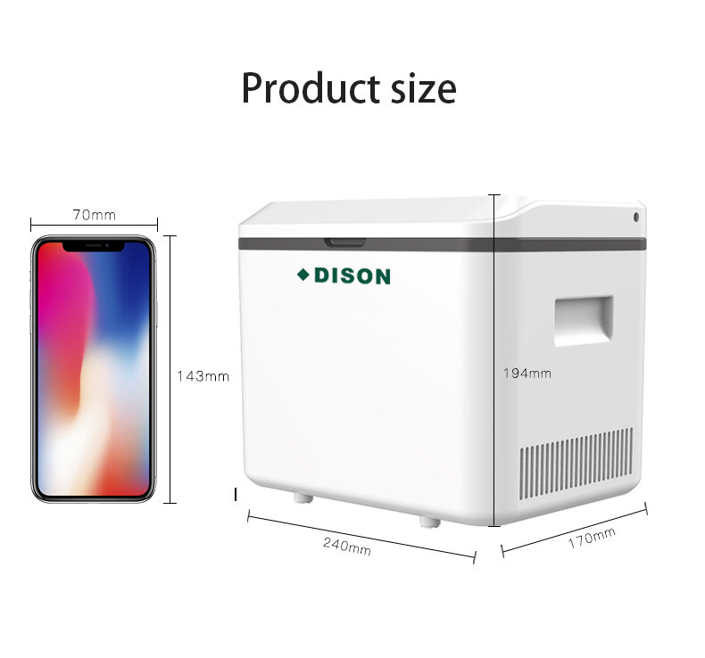 Novo refrigerador médico de geladeira portátil, mini geladeira com caneta para refrigeração de insulina e bateria recarregável