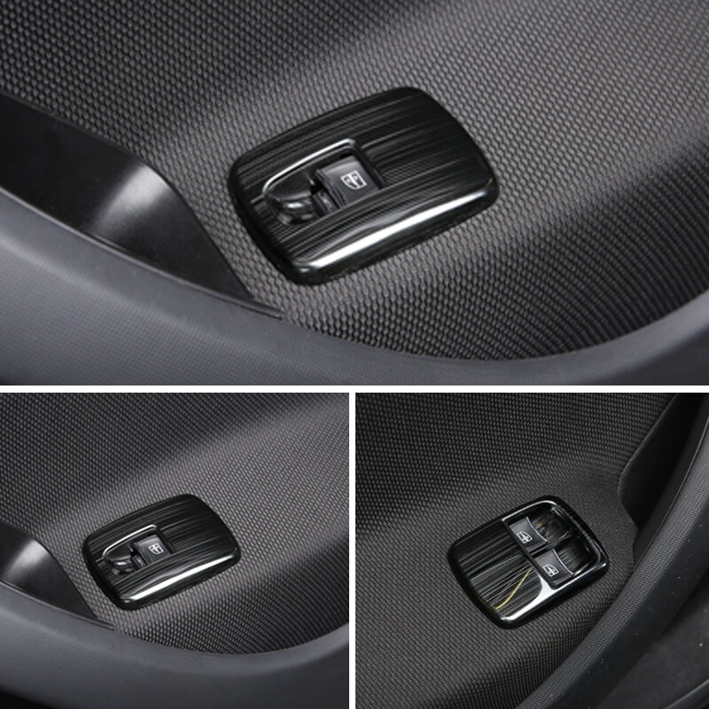 Janelas do carro painel de controle quadro decorativo estilo do carro para smart fortwo forfour 453 acessórios do carro interior adesivo