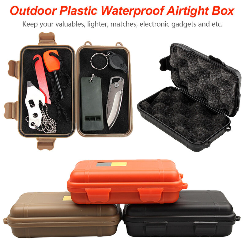 1pcs Outdoor Nylon Waterproof Airtight Survival Case Container Storage Carry Box