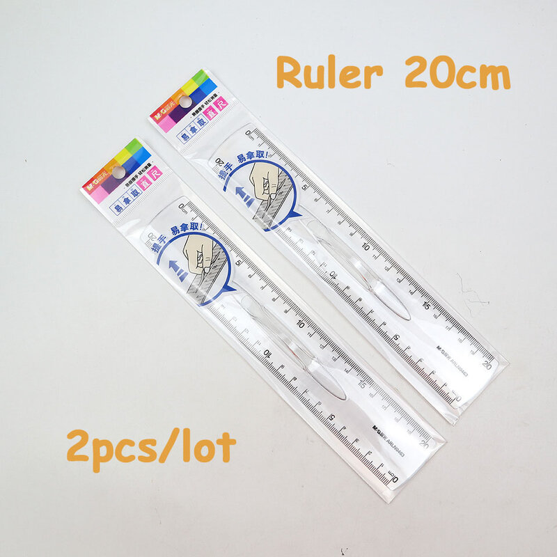 20cm Drawing Ruler Easy To Take Plastic Three-dimensional Technical Students Maths Geometry Ruler Office School Supplies