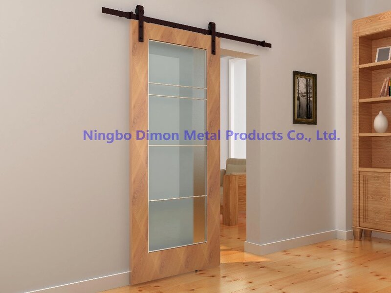 Free Shipping Dimon America Style Hot Sell Cheap Wooden Sliding Barn Door Hardware DM-SDU 7201 Without Sliding Track