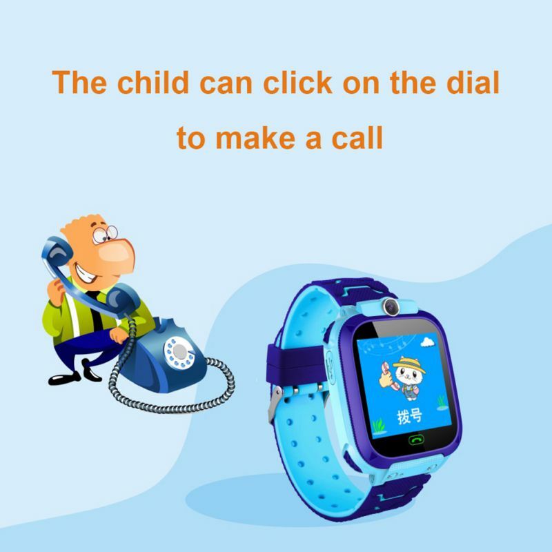 Relógio impermeável esperto das crianças, relógio de pulso anti-perdido do miúdo com posicionamento de libras e função sos para android e ios
