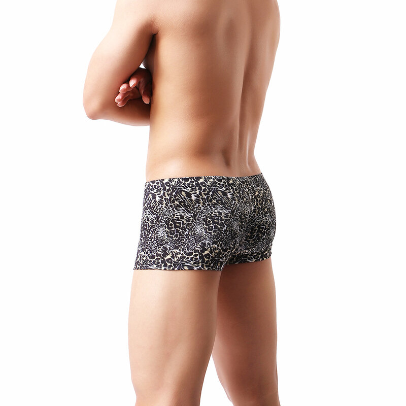 Howe Ray Leopard boxers men underwear Bulge Pouch Soft Comfortable Breathable Underpants Panties Intimate lingerie boxer Shorts