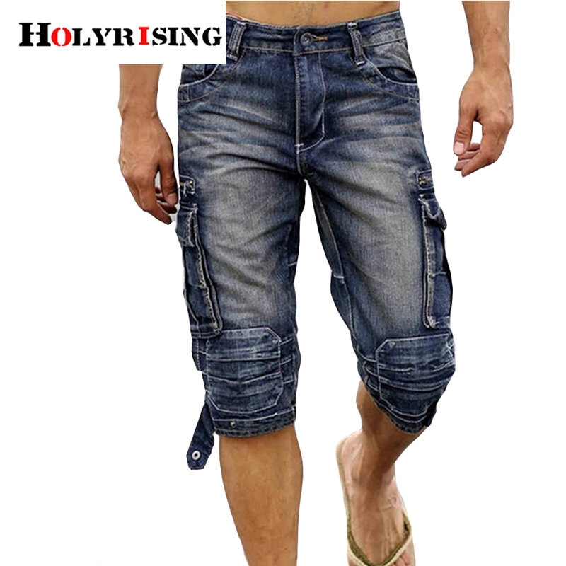 Vendita calda Jeans di marca pantaloni uomo pantaloni di Jeans blu ginocchia di cotone da ragazzo moda estate pantaloni da uomo moda jean 29-40