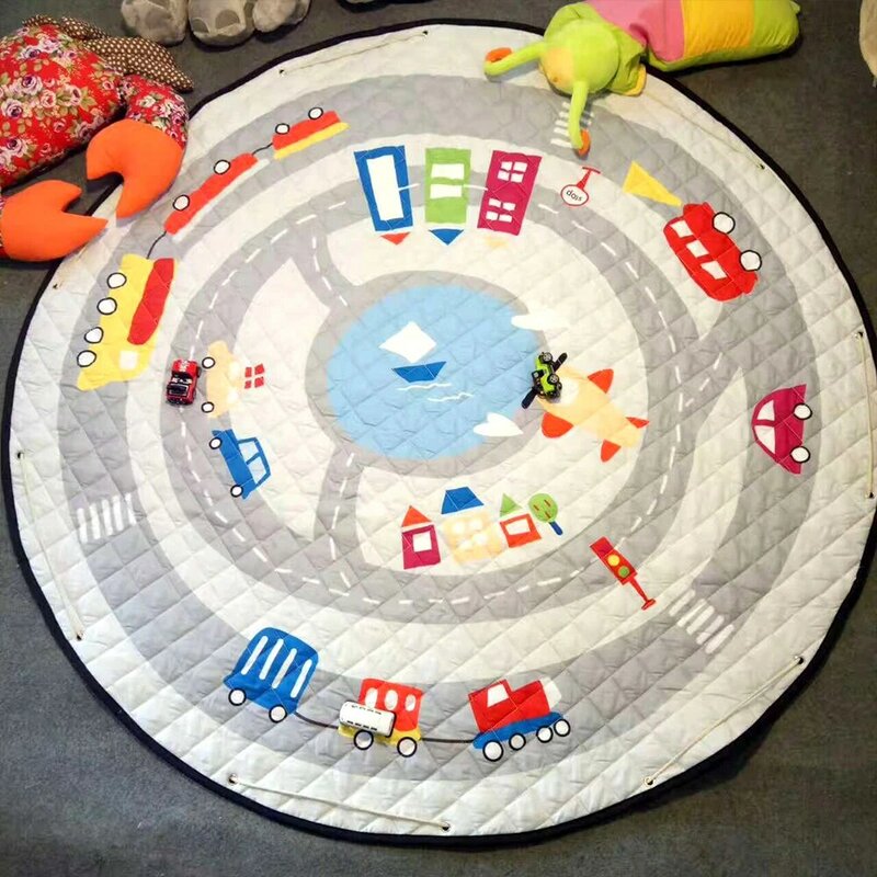 Tapete infantil dobrável, tapetinho de algodão para brincadeiras, o desenvolvimento das crianças
