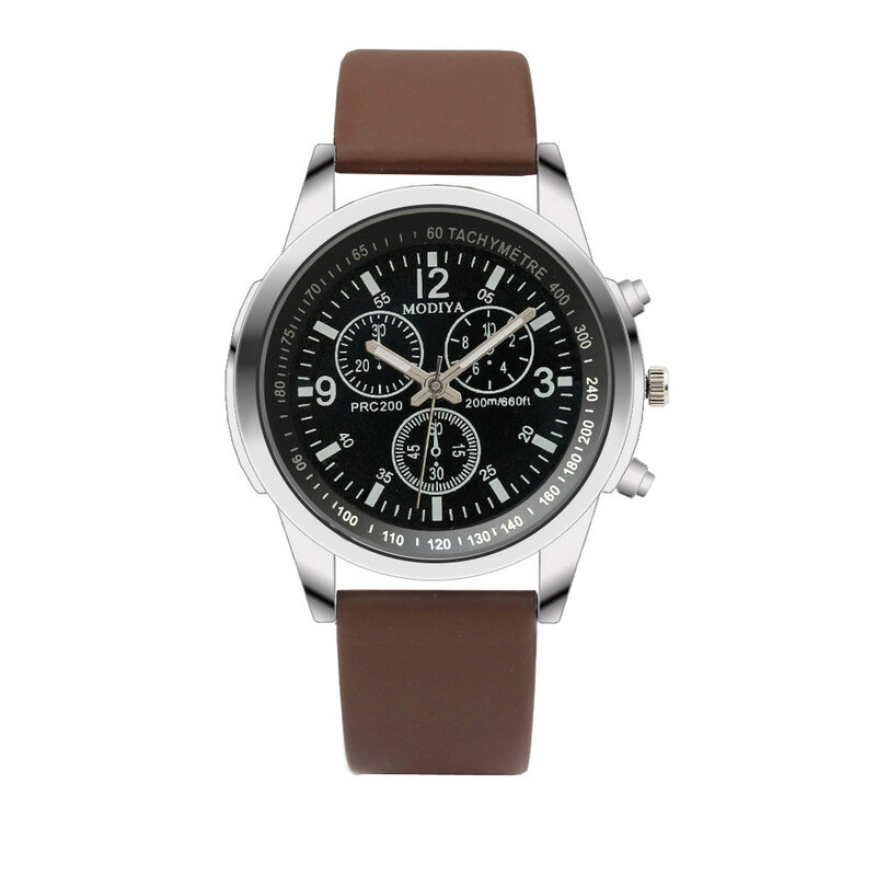 Męski zegarek trzy oczy zegarki kwarcowe niebieskie szkło zegarek na pasku mężczyźni męskie zegarki na rękę relojes hombre 2021 cuarzo orologio uomo