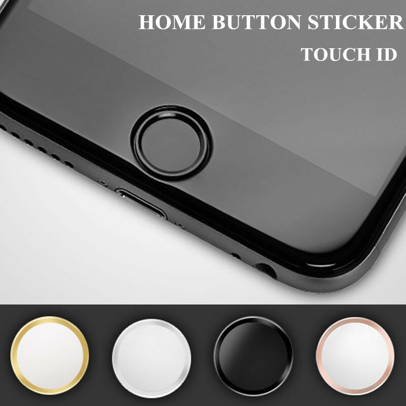 Ultra Slimรองรับลายนิ้วมือTouch IDโลหะสติกเกอร์ปุ่มHomeสำหรับiPhone 7 7PLUS 6 6S 6PLUS 5 5S 5C SE Red & Black & Gold