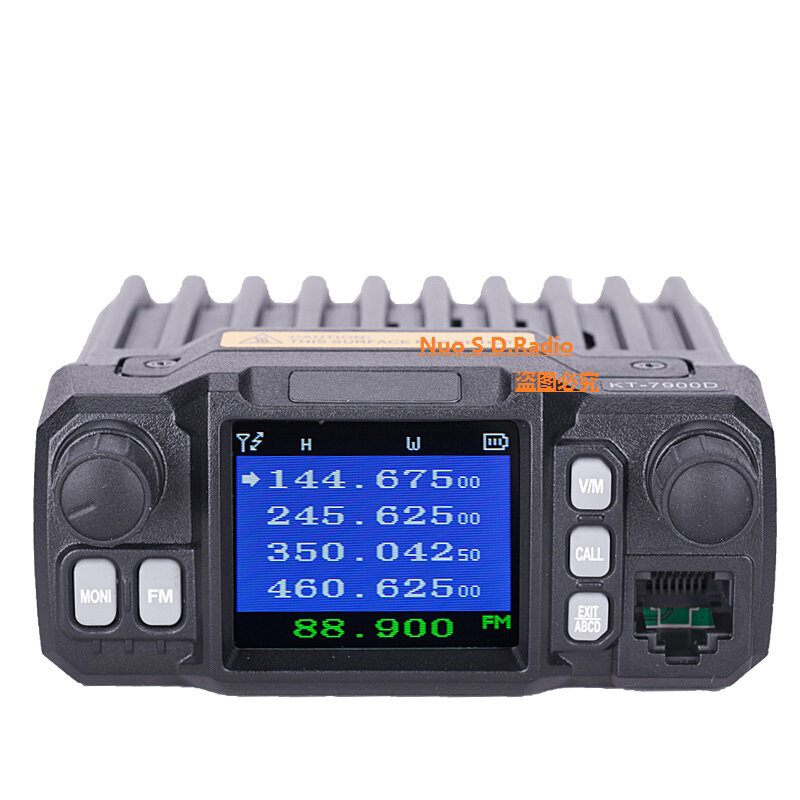 QYT-walkie-talkie de banda cuádruple/pantalla cuádruple de KT-7900D, Radio móvil de gran pantalla LCD de 25 vatios, 144/220/350/440MHz, KT7900D, novedad