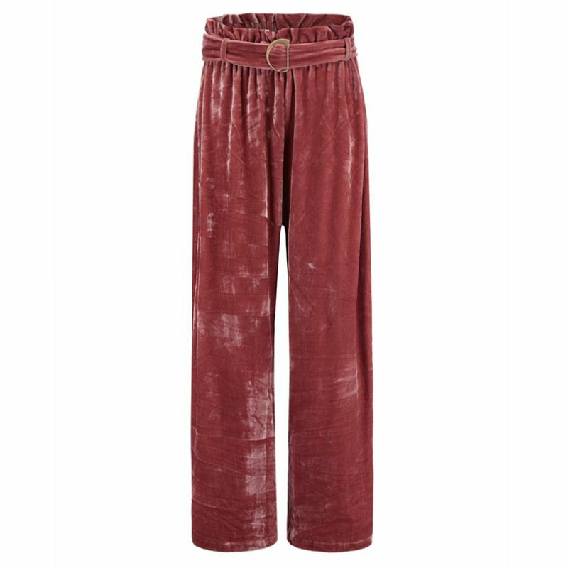 JYSS Four-color high waist belt fashion European and American fashion street wide leg pants casual pants women 81220#