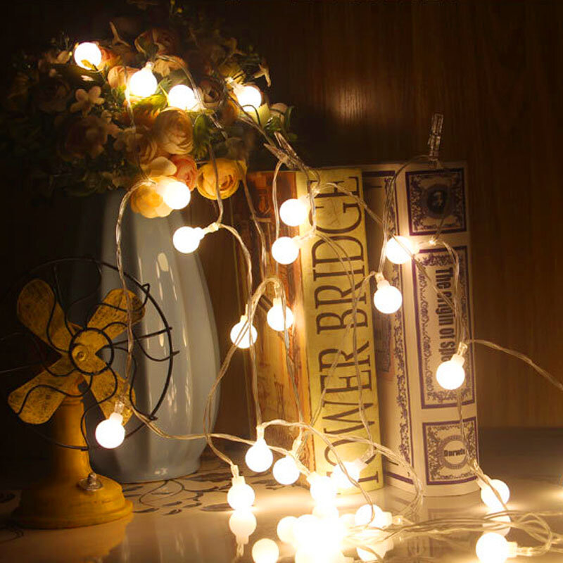 20 led mini luzes da corda bola guirlanda de fadas 1.5m 3.5m bateria operado lâmpada da corda do feriado festa em casa decoração do casamento luz