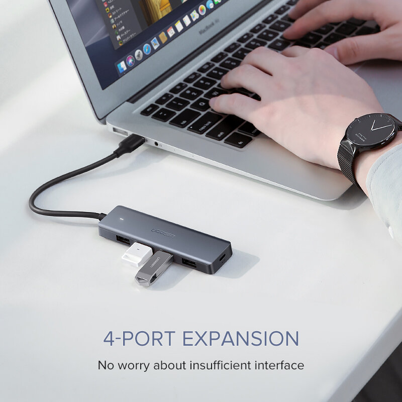 Ugreen USB 3.0 HUB Multi USB Splitter 3 porta USB3.0 2.0 con Micro carica per MacBook Surface Pro accessori per Computer HUB USB