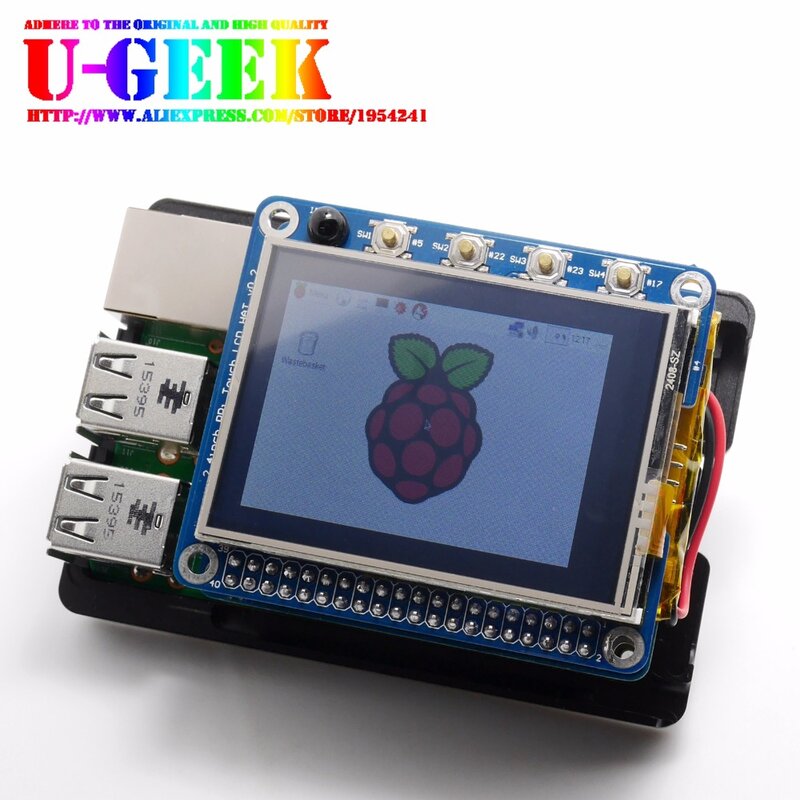 UGEEK UPS قبعة مع بطارية ل Raspberry Pi 3 نموذج B/3B +/3A +/2B/4B | Pi مهايئ بطارية | مصدر الطاقة | الشحن أثناء عمل Pi