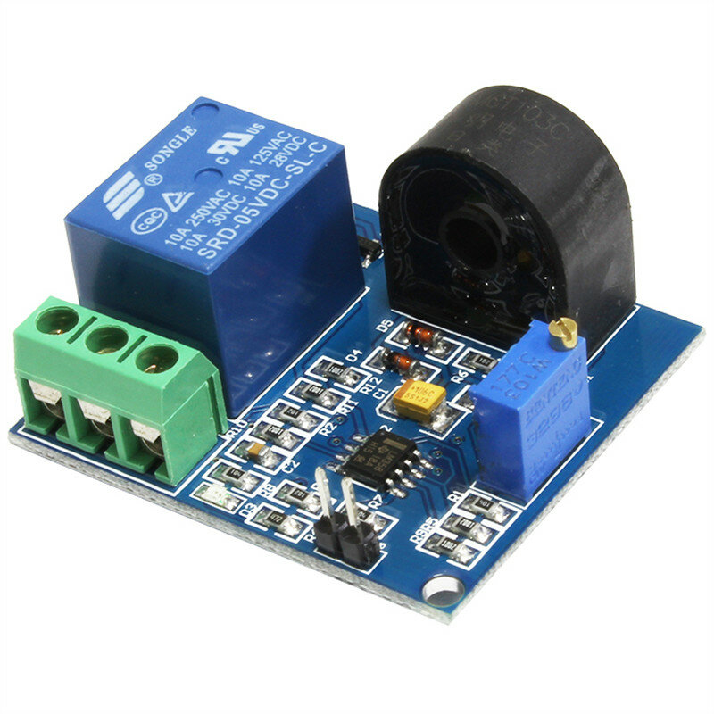 5A protezione da sovracorrente modulo sensore di corrente AC sensore di rilevamento 05 v, 12 v, 24 v relè