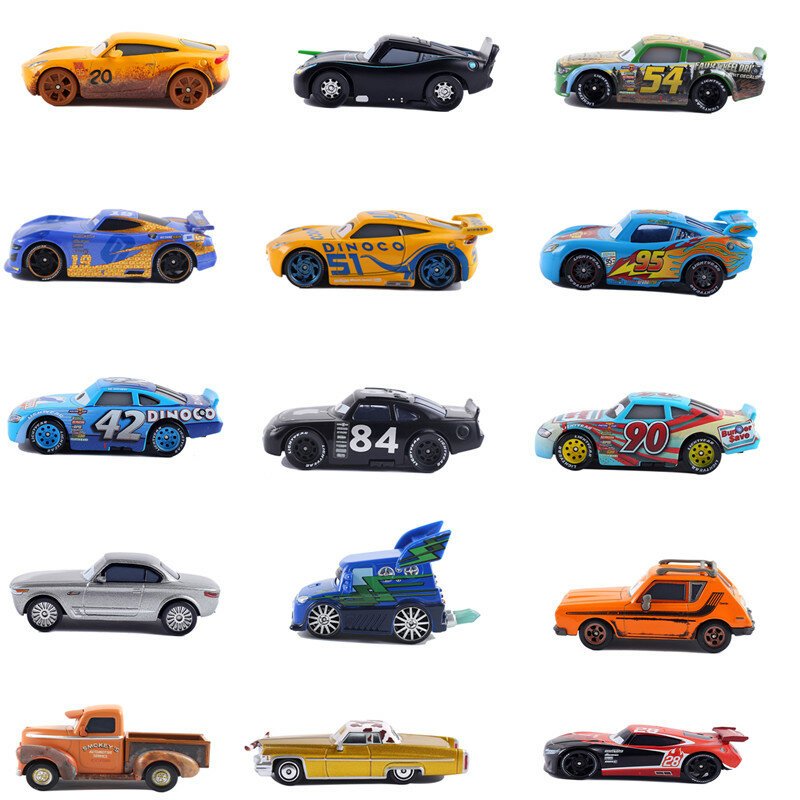 39 видов автомобилей, Disney; Pixar; Тачки 3; Cars2; Mater; Huston; Jackson; Storm; Рамирес; 1:55; Литой металлический сплав; Для мальчиков; Детские игрушки; Подарок на д...