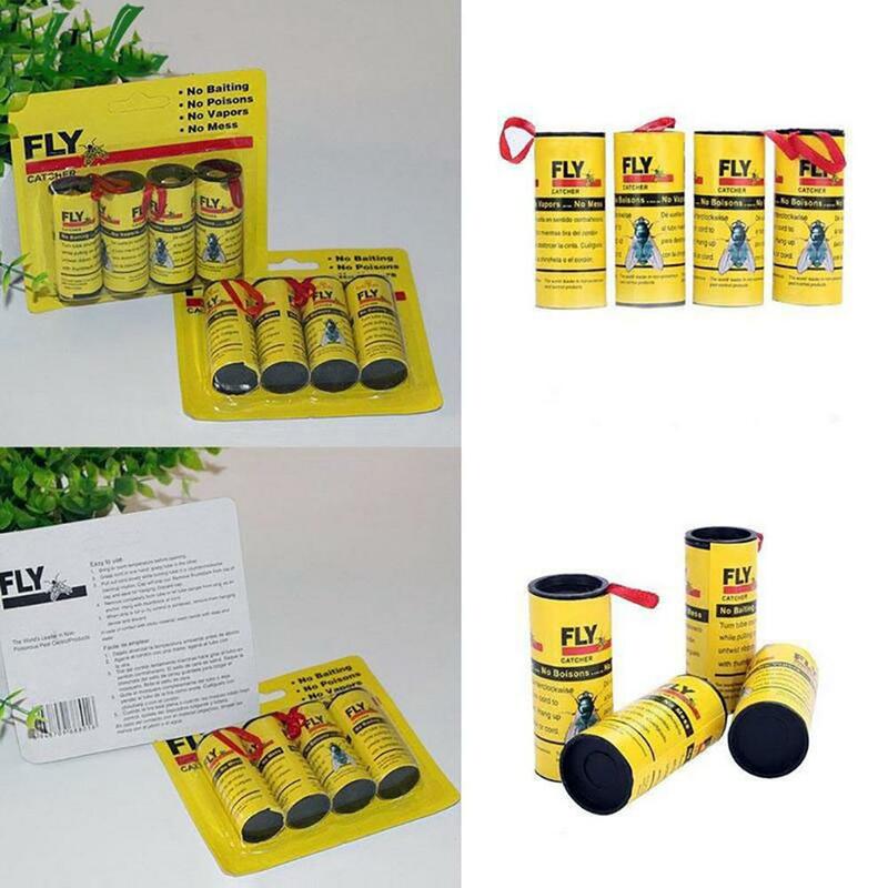 4pcs Sticky Ant Fly Repellent Paper Eliminate Flies Insect Bug Home Glue flytrap Catcher Trap Fly Bug Mosquito Killer Buzz Trap