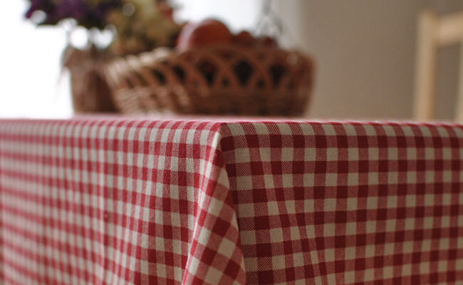 Dunxديكو مفرش المائدة غطاء الطاولة القطن النسيج إنجلترا الكلاسيكية الأحمر تحقق مقهى مخزن حفلة ميسا حصيرة الزخرفية المنسوجات المنزلية