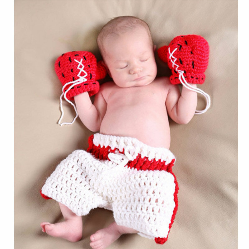 Neugeborenen fotografie requisiten crothet baby kleidung jungen kleidung jungen zubehör infant mädchen kostüm gehäkelte handgemachte outfit