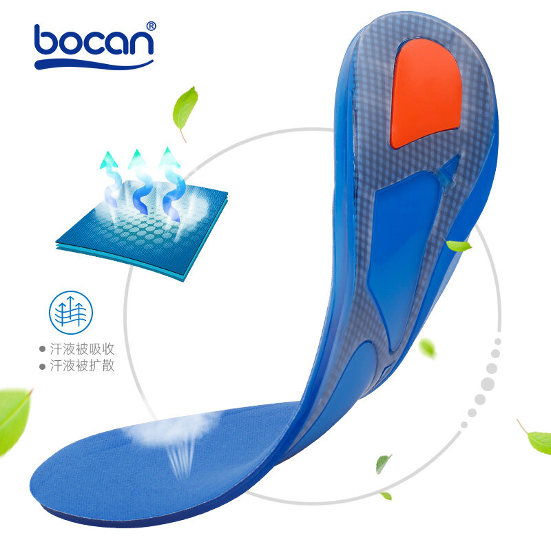 Bocan-plantillas de Gel de silicona para el cuidado de los pies, almohadillas de absorción de impacto, ortopédicas, para fascitis Plantar, talón