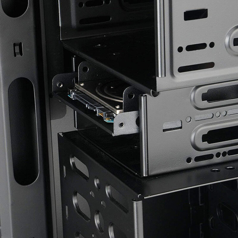 Soporte de montaje de Bahía de disco duro de Metal Dual de 2,5 "a 3,5", soporte de montaje HDD / SSD de 2X2,5 "a 3,5"