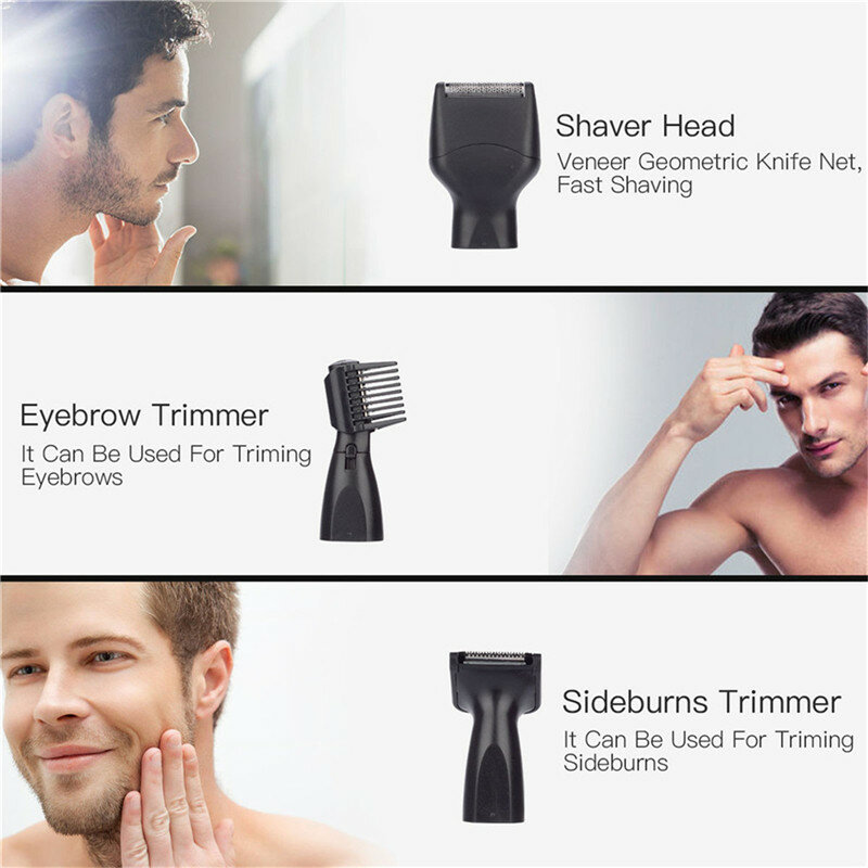 4 In 1 Elektrische Nase Trimmer USB Rasierer Razor Männer Gesicht Pflege Set Haar Entfernung Koteletten Ohr Augenbraue Bart trimer 46