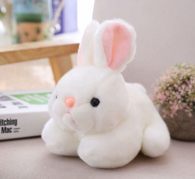 ANYUAN15CM/20CM Kawaii śliczne różowy królik zwierzęta króliki wypchane pluszowe zabawki dla dziewczynek urodziny prezenty popsito zabawki