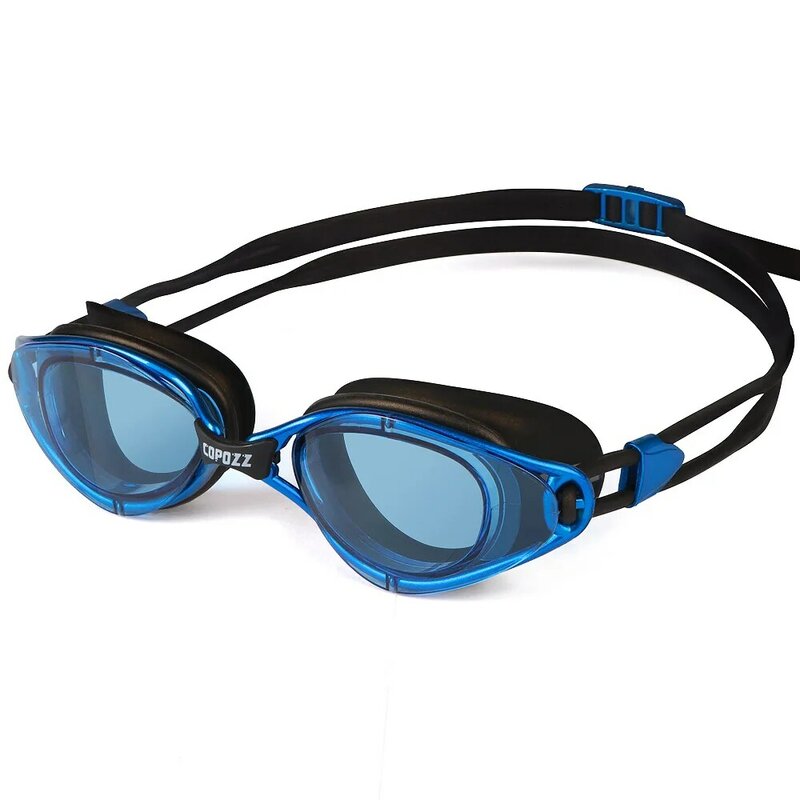 Copozz-Óculos de natação ajustáveis, anti-embaçante com proteção UV, de silicone, profissionais, à prova d'água, para mulheres e homens