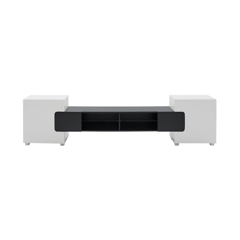 230cm TV Unit Stand - Led Lights , High Gloss Door Cabinet White /Black/ Grey/Brown