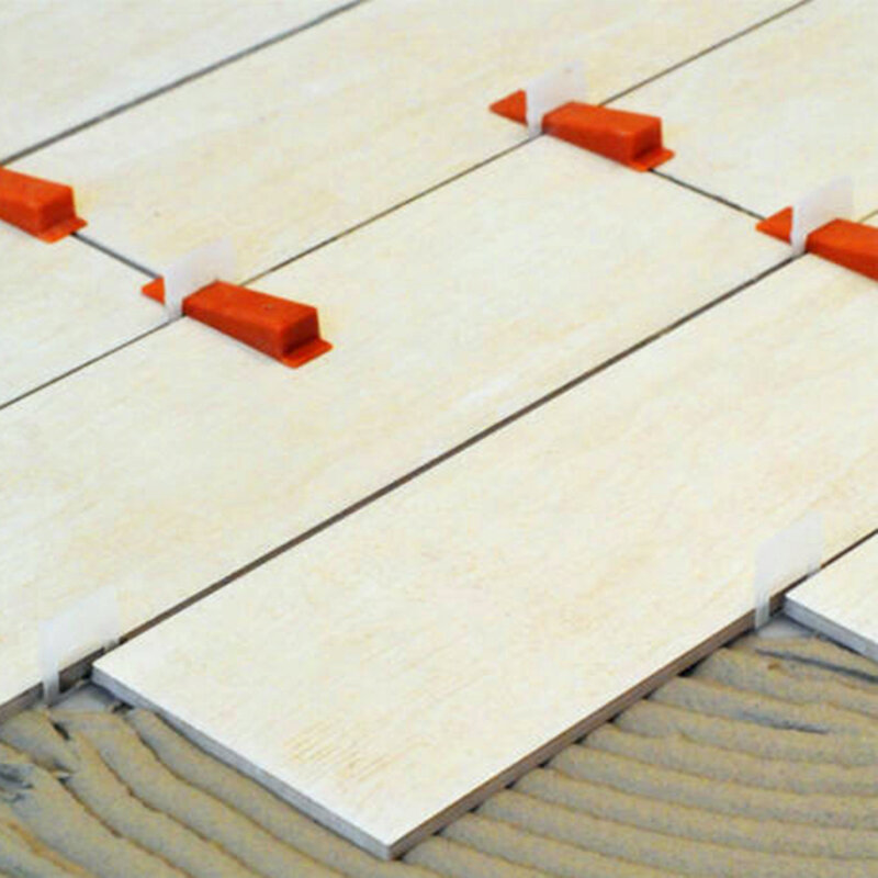 100 Clips + 100 Wedges + 1Tile pliers Wall Floor Tile Leveling System Flat Leveler Tile Accessories Leveler Spacers Tiling Tools