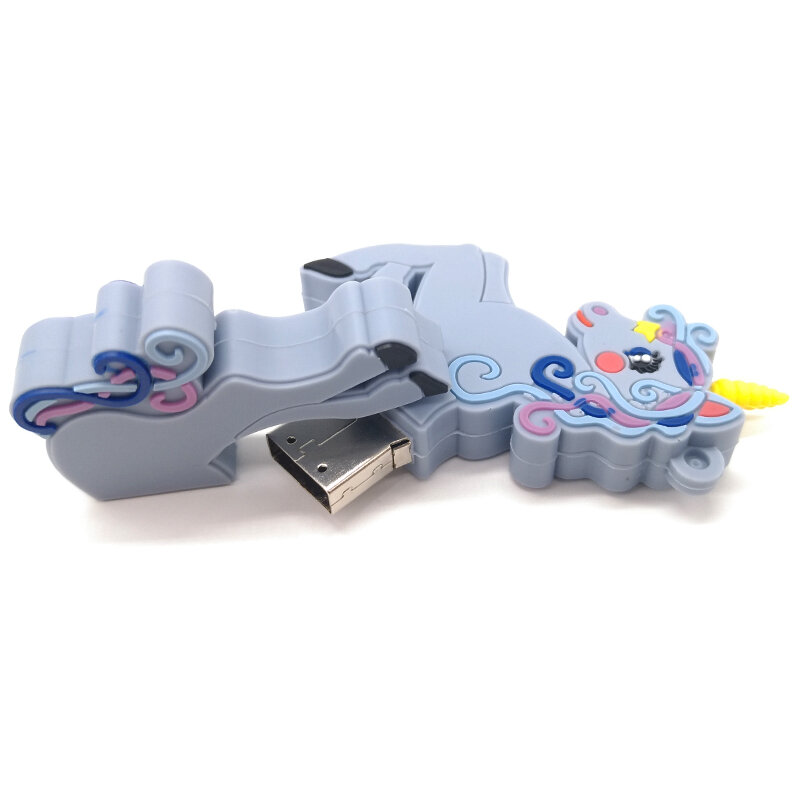 USB Flash Drive Cartoon Unicorn Memory Stick Pendrive Cute Gifts Memoria USB2.0 4GB 8GB 16GB 32GB 64GB Real Capacity Pen Drive