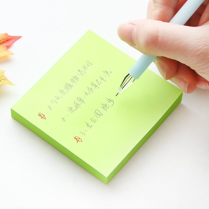 100 sheets Fluorescence color sticky note Mini post portable adhesive paper memo pad note it Stationery Office supplies FM971